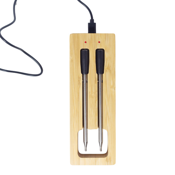 Termómetro para cocinar y freír - WIFI con APP para freír - El repetidor garantiza una gran distancia entre el teléfono móvil - Horno, grill o sartén.