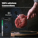 Kook- en braadthermometer - WIFI met braad-APP - Repeater zorgt voor lange afstand tot de mobiel - Oven, grill of pan.