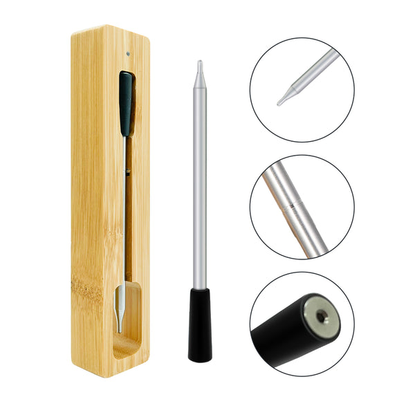 Termómetro para cocinar y freír - WIFI con APP para freír - El repetidor garantiza una gran distancia entre el teléfono móvil - Horno, grill o sartén.