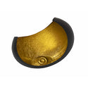 Portacandele - portacandele realizzato a forma di luna/falce nero opaco dorato all'interno