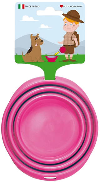  розово Купа за храна или вода за куче или котка - Сгъваем бар - 0.7 литра - Няколко цвята