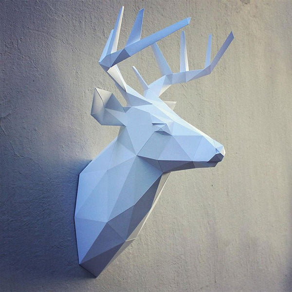 DIY Deer Head - Μπλε