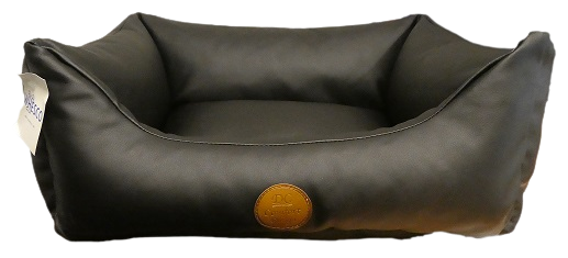 Lit en cuir - noir - panier pour chien - 2 tailles