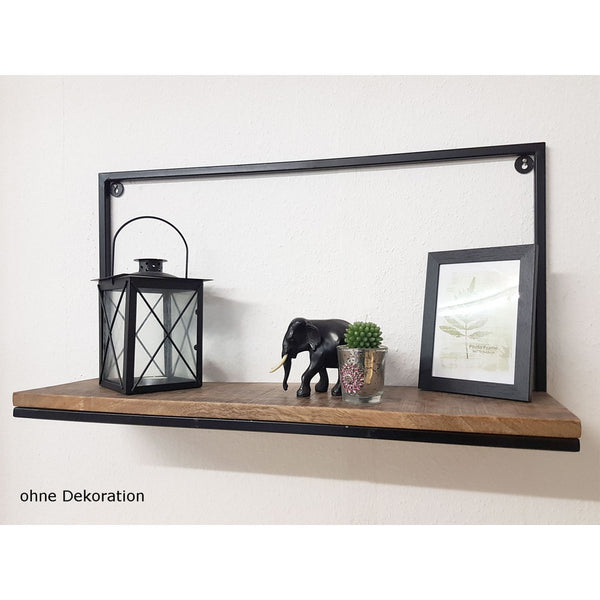 Libreria - Mensola a muro - Libreria 75 x 40 x 20 cm Liverpool - Struttura in metallo nero opaco