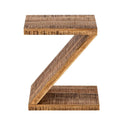 Oldalasztal fa Z alakú - Zoro dohányzóasztal - Virágasztal - Mangófa