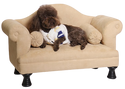Καναπές σκύλου με 2 υποβραχιόνια - μπεζ - καλάθι σκύλου