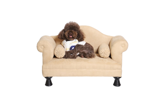 Dog sofa with 2 armrests - beige - dog basket