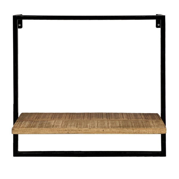 Estante colgante - estante de pared - estantería - Estructura metálica Dock negro - Medidas 50x50x25 cm