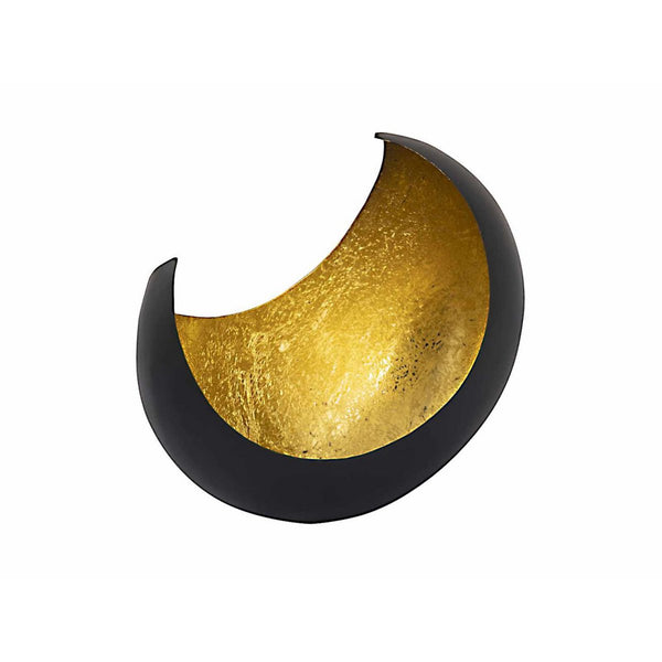 Gyertyatartó - hold/sarló alakú gyertyatartó, belül fekete matt aranyozott