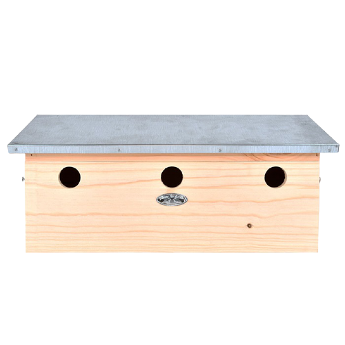 Caja nido / caja para pájaros para gorriones - modelo La casa adosada