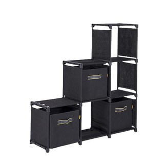 Balda para almacenaje - Seis compartimentos y tres cestas - Modelo Troutman