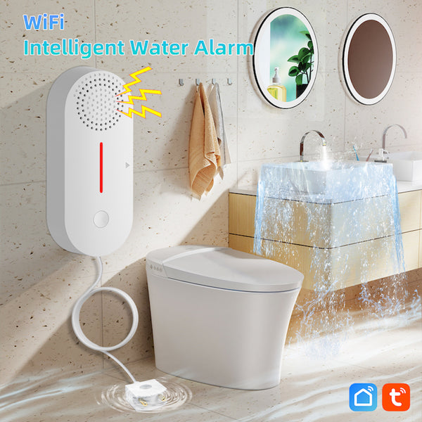Аларма за изтичане на вода - Аларма за наводнение и ниво на водата - Акустична и светлинна аларма - WIFI с аларма за вашия мобилен телефон