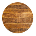 Tavolino rotondo in legno massello diametro 56 cm. Tavolino, tavolino La Palma con struttura in metallo nero