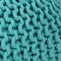 Puf Ø 55 cm taburet tricot puf perna podea aspect grosier tricot inaltime foarte mare 37 cm