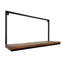 Bookshelf - Wall shelf - Bookcase 75 x 40 x 20 cm Liverpool - Metal frame matt black