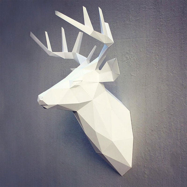 DIY Deer Head - Μπλε