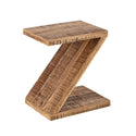 Oldalasztal fa Z alakú - Zoro dohányzóasztal - Virágasztal - Mangófa