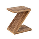 Table d'appoint bois forme Z - Table basse Zoro - Table fleurie - Bois de manguier